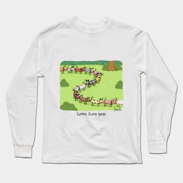 Canine Scent-ipede Long Sleeve T-Shirt by macccc8